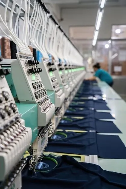 Embroidery factory production line